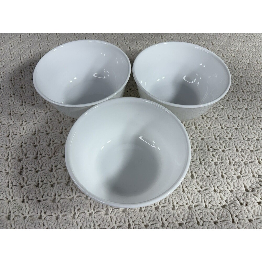 Corelle Winter Frost White 28 Oz DEEP Cereal Soup Bowls 6.25" Lot of 3